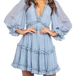 Adorable Carolina Blue Mini Dress